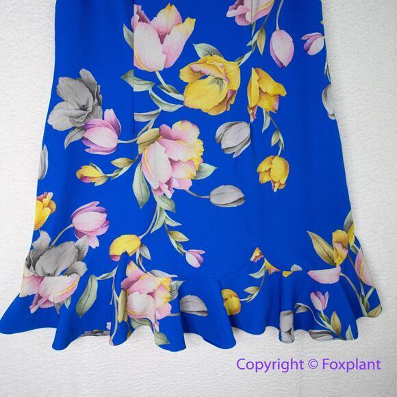 New! Adrianna Papell Women's Tulip Printed Flounce Dress, plus size 16W - Picture 6 of 16